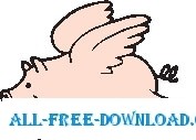 free vector Pig Flying 3