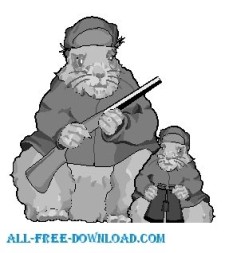 free vector Groundhog Father