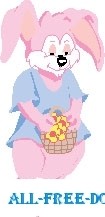 free vector Rabbit with Flowers 1