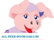 free vector Pig Smiling 2
