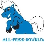 free vector Horse Blue