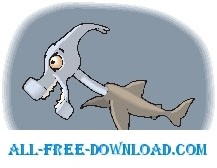 free vector Shark Hammerhead 1