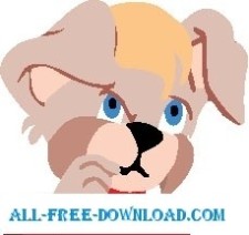 free vector Puppy Thinking