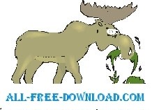 free vector Moose Eating 2