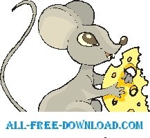free vector Mouse and Cheese 09