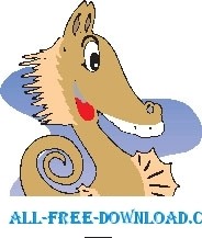 free vector Seahorse 7