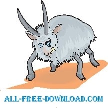 free vector Goat Angry