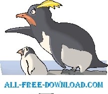 free vector Penguin Pointing