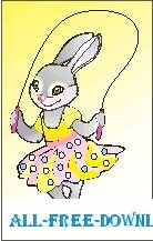 free vector Rabbit Jumping Rope