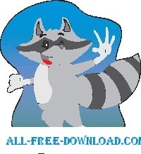 free vector Raccoon 4