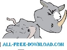 free vector Rhino Winking