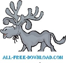 free vector Moose Antlers Tied On