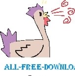 free vector Rooster Crowing 1