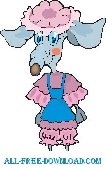 free vector Poodle Dressed Up