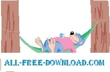 free vector Mouse in Hammock