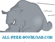 free vector Rhino Angry 1