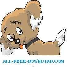 free vector Puppy Rear View