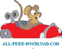 free vector Mouse in Car