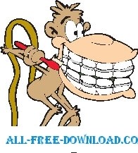 free vector Monkey with Braces