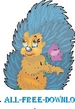 free vector Porcupine and Flower
