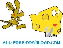 free vector Mouse Chasing Cheese