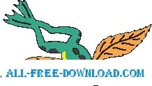 free vector Frog with Wings