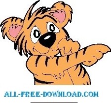 free vector Tiger Pointing 2
