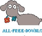 free vector Sheep with Flower