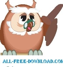 free vector Owl with Glasses