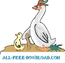free vector Goose and Gosling
