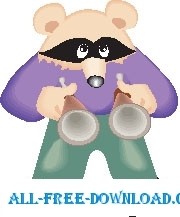 free vector Raccoon with Goggles