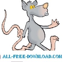 free vector Rat Holding Tail 1