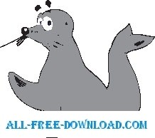 free vector Seal Nervous
