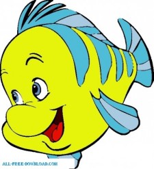 free vector Little Mermaid Flounder 001