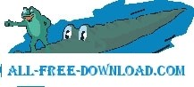 free vector Frog on Alligator