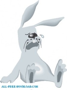 free vector Rabbit Crying