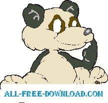 free vector Panda Sitting