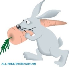 free vector Rabbit with Carrot 1