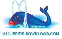 free vector Whale with Lips