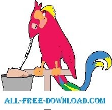 free vector Parrot on Phone