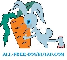 free vector Rabbit with Carrot 9