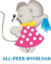 free vector Mouse Wearing Dress 2