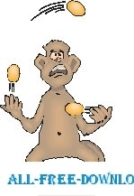 free vector Monkey Juggling