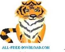 free vector Tiger with Mouse