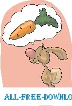 free vector Rabbit Dreaming of Carrot