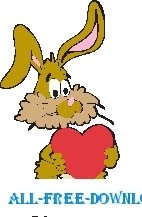 free vector Rabbit with Heart