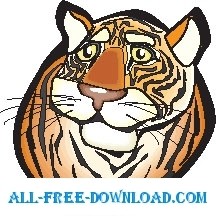free vector Tiger Face 6