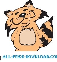 free vector Raccoon Happy