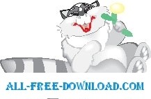 free vector Raccoon Laughing