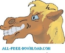 free vector Horse Angry